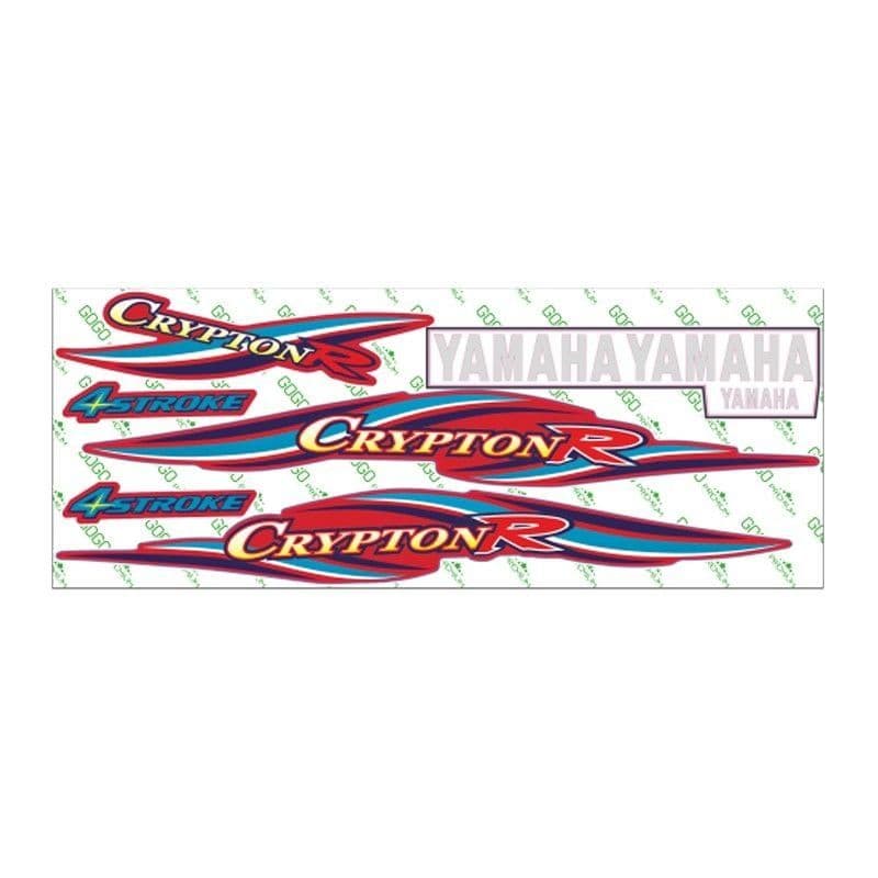 Yamaha Crypton 2005 - 2008 Uyumlu Kırmızı Sticker Set 001 aksesuar