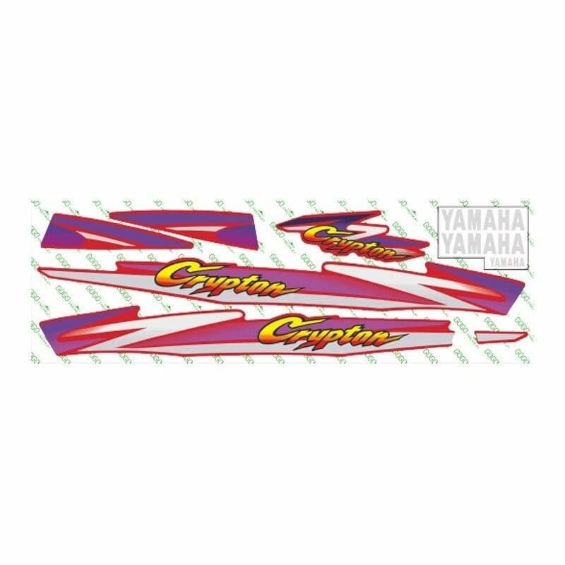 Yamaha Crypton 2000 - 2004 Uyumlu Kırmızı Sticker Set 003 aksesuar