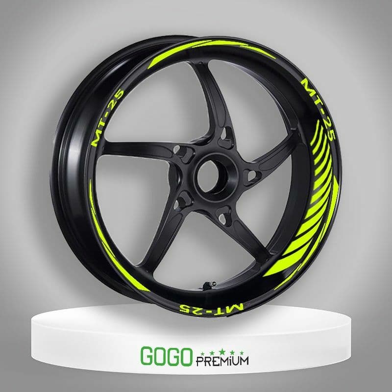 Florasan Sarı Yamaha MT-25 Uyumlu Racıng 1 Set Jant Şeridi aksesuar