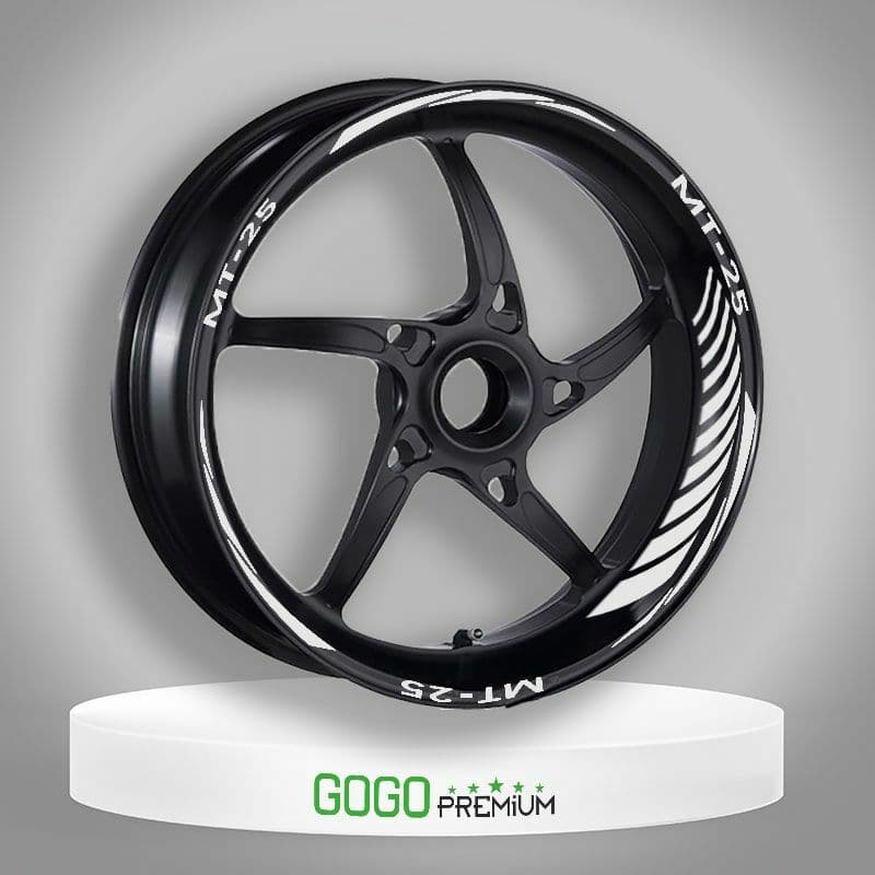Reflektör Beyaz Yamaha MT-25 Uyumlu Racıng 1 Set Jant Şeridi aksesuar