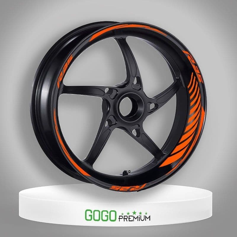 Florasan Turuncu Racing Yamaha R25 Uyumlu 1 Set Jant Şeridi aksesuar