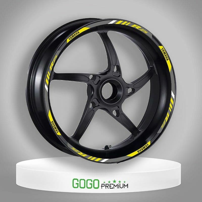 Reflektör Sarı Baskı Yamaha R25 Uyumlu 1 Set Jant Şeridi aksesuar