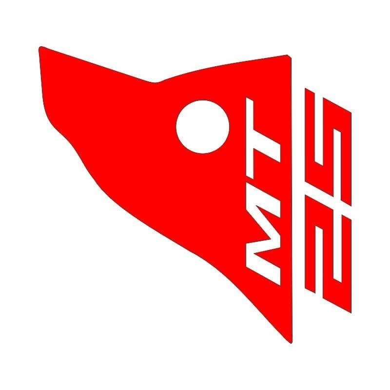 Yamaha MT-25 Uyumlu Kırmızı Siperlik Sticker Set aksesuar
