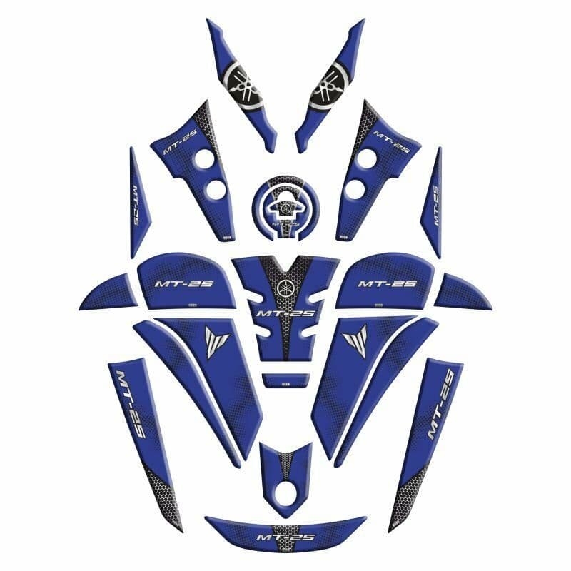 Yamaha MT25 2020 - 2024 Uyumlu Full Tank PAD Set 005 aksesuar