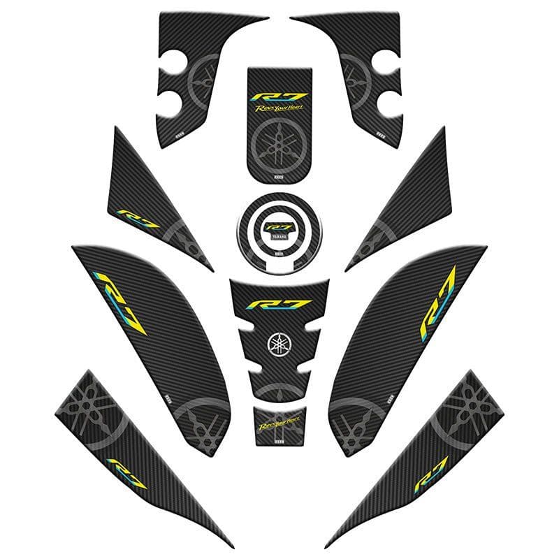 Yamaha R7 2021 - 2024 Uyumlu Full Tank PAD Set 007 aksesuar