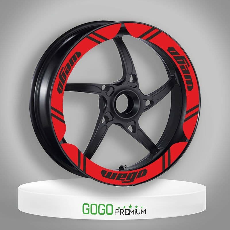 TVS Wego 110 2012 - 2024 Uyumlu Kırmızı Geniş 1 Set Jant Şeridi aksesuar