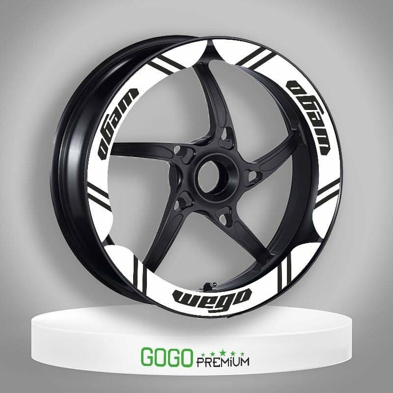 TVS Wego 110 2012 - 2024 Uyumlu Beyaz Geniş 1 Set Jant Şeridi aksesuar