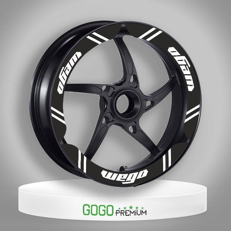 TVS Wego 110 2012 - 2024 Uyumlu Siyah Geniş 1 Set Jant Şeridi aksesuar