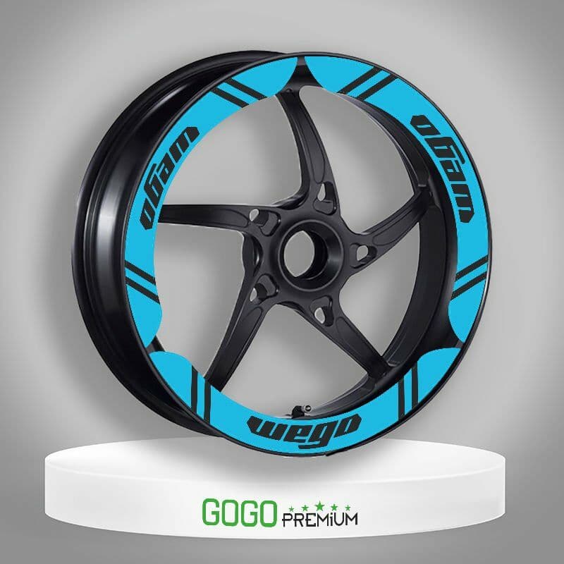 TVS Wego 110 2012 - 2024 Uyumlu Mavi Geniş 1 Set Jant Şeridi aksesuar
