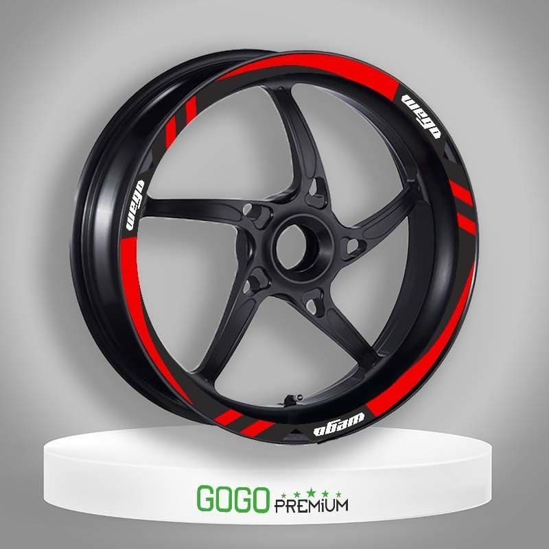 TVS Wego 110 2012 - 2024 Uyumlu Kırmızı 1 Set Jant Şeridi aksesuar