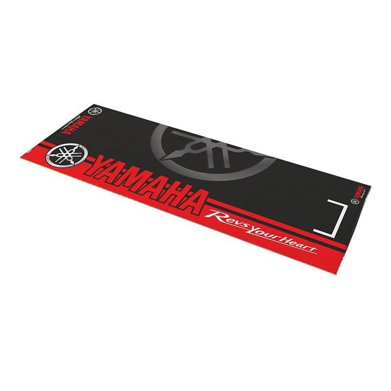 Yamaha Uyumlu Kırmızı Desenli 80 X 220 Cm Kaydırmaz Motosiklet Halısı aksesuar
