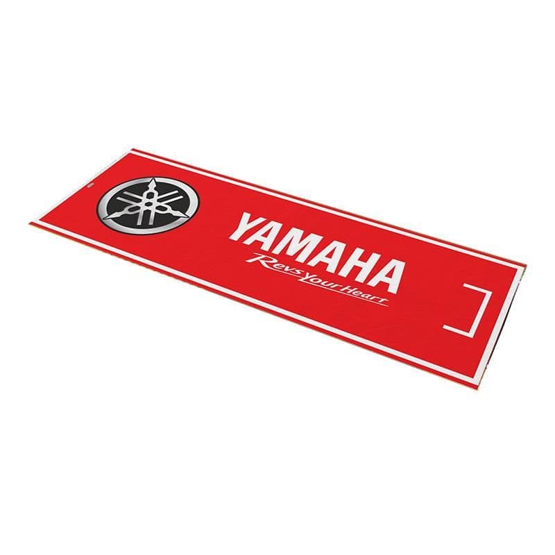 Yamaha Uyumlu Kırmızı Desenli 80 X 220 Cm Kaydırmaz Motosiklet Halısı aksesuar