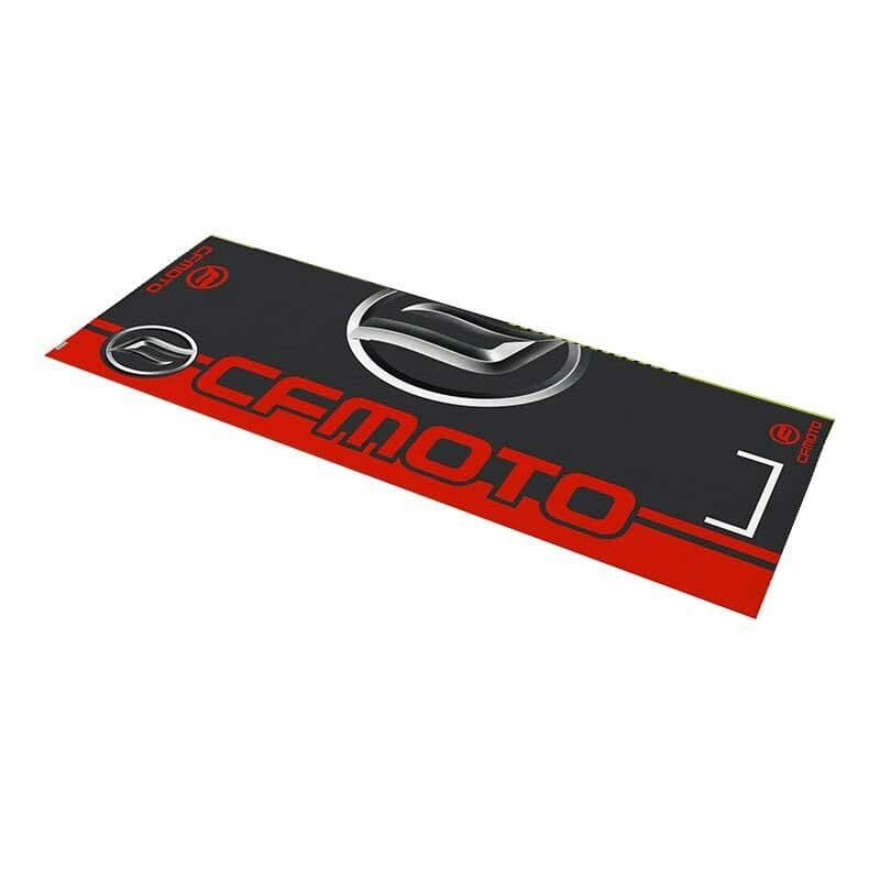 CF Moto Uyumlu Kırmızı Desenli 80 X 220 Cm Kaydırmaz Motosiklet Halısı aksesuar
